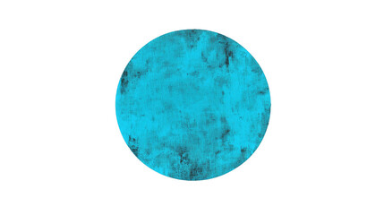 Textured Turquoise Circle with Artistic Marbled Patterns