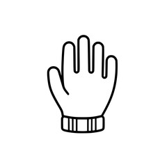 Obraz premium Vector illustration of a glove used for outdoor activities in winter conditions