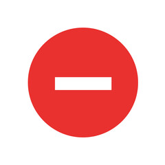 No Entry sign, vector illustration for road safety and traffic rules compliance