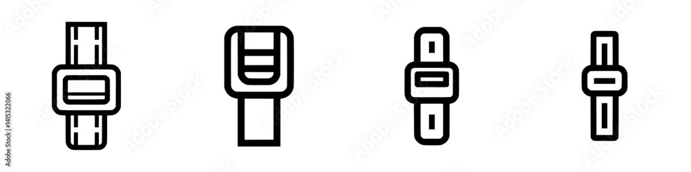 Poster vector illustration of a wristwatch icon set featuring different styles and designs in minimalistic 