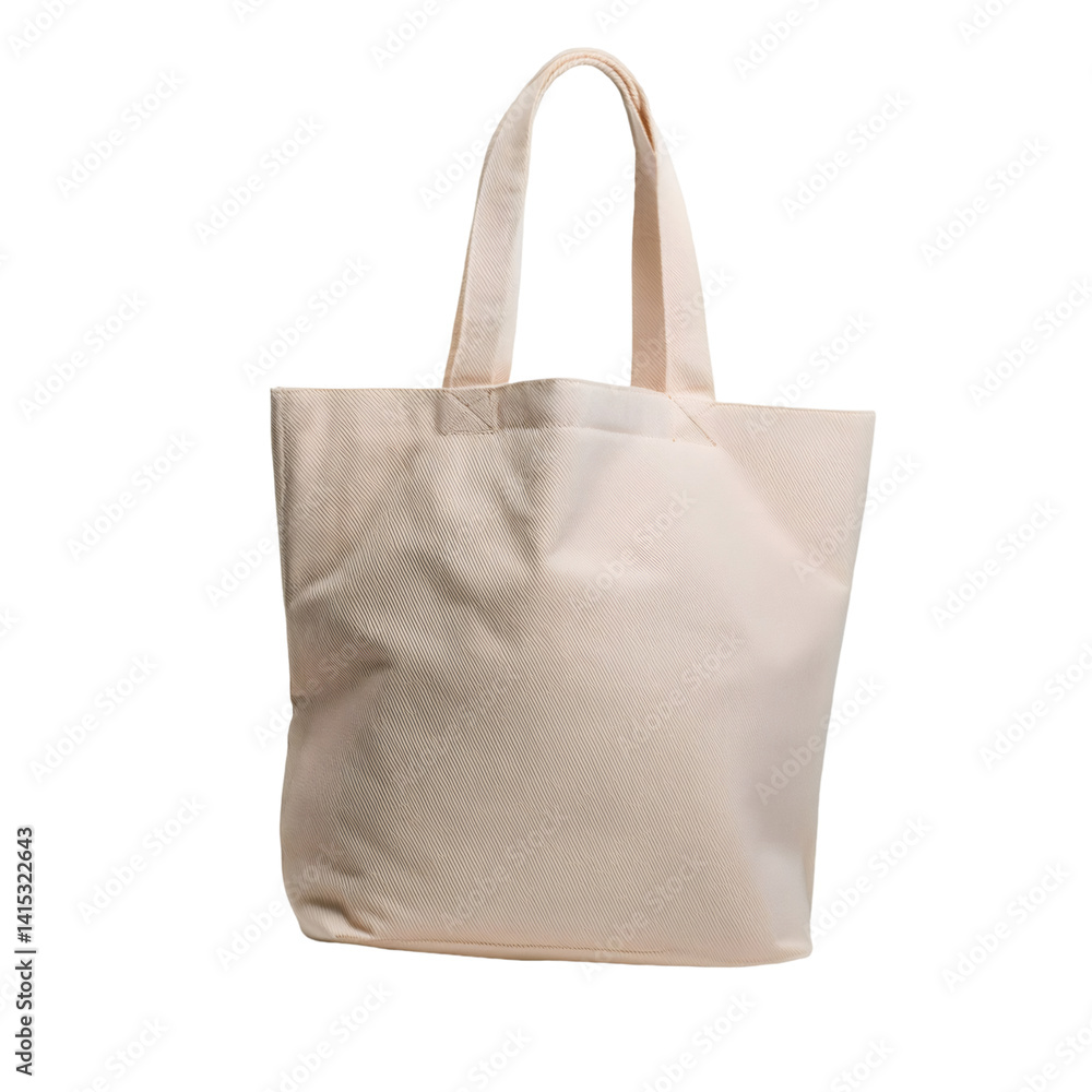Aufkleber empty reusable shopping bag with cutout path and transparent background, ideal for mockups