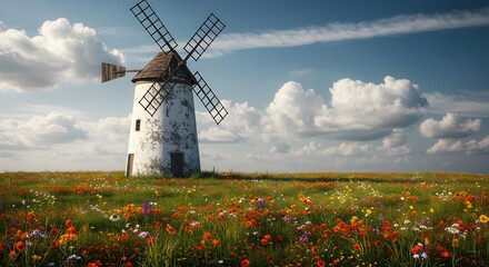 windmill in the field