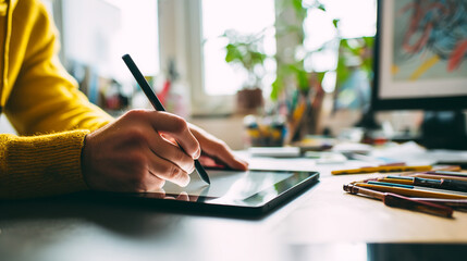Enhance Creativity with a Drawing Tablet: Workspace Inspiration for Artistic Design & Digital Illustration