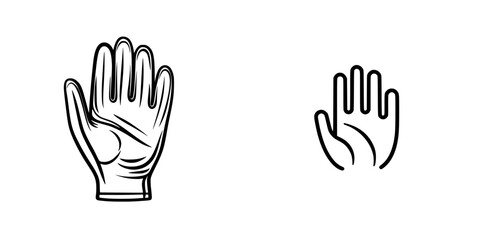 Fototapeta premium Vector illustration of two hand icons representing gestures for communication and interaction