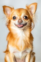 Happy Longhair Chihuahua Portrait