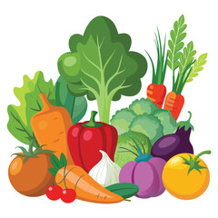 Different vegetables vector.