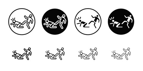 abandonment icon Black and white outline vector