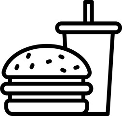 food icon related with food delivery service and combines elements related to food and transportation.