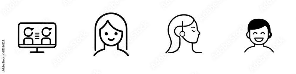 Poster vector illustration of diverse characters engaging in online communication and interaction during a 