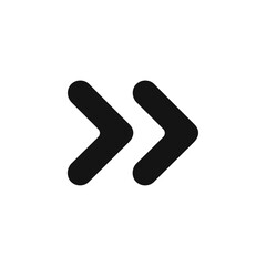 Fast forward vector icon template in black