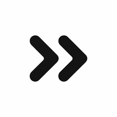 Fast forward vector icon template in black