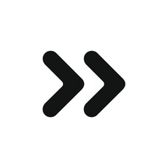 Fast forward vector icon template in black