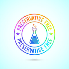 Preservatives free icon design illustration. No preservatives sign symbol in low poly style