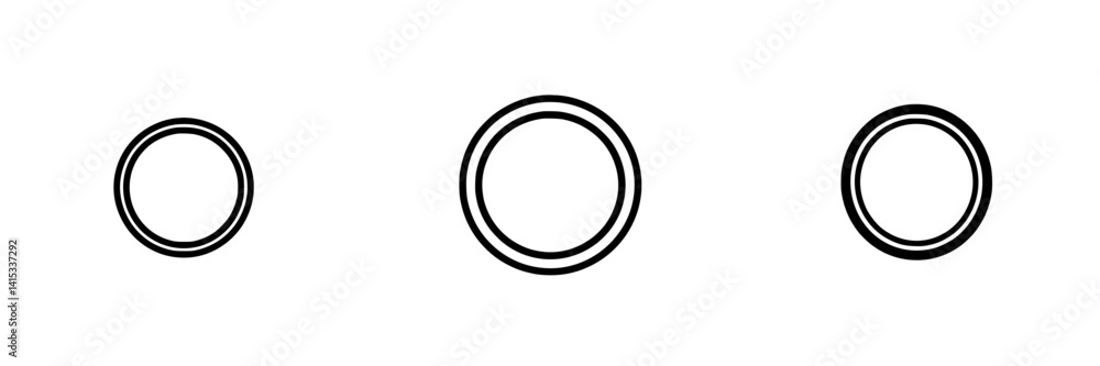 Aufkleber vector illustration of concentric circles representing various sizes in a minimalist design
