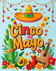 Naklejka premium Cinco De Mayo Image