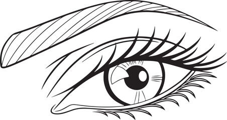 Obraz premium Eye icon set. Eyesight symbol. Retina scan eye icons. Simple eyes collection. Eye silhouette - stock vector.