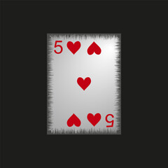 Unusual playing cards on a black background