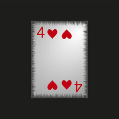 Unusual playing cards on a black background