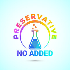 Preservatives free icon design illustration. No preservatives sign symbol in low poly style