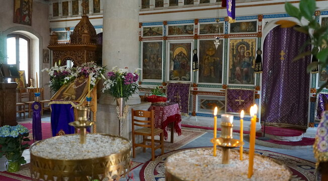 Ikonen in einer griechisch orthodoxen Kirche