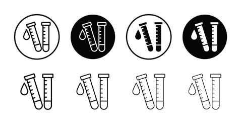 Laboratory test icon Black and white outline vector