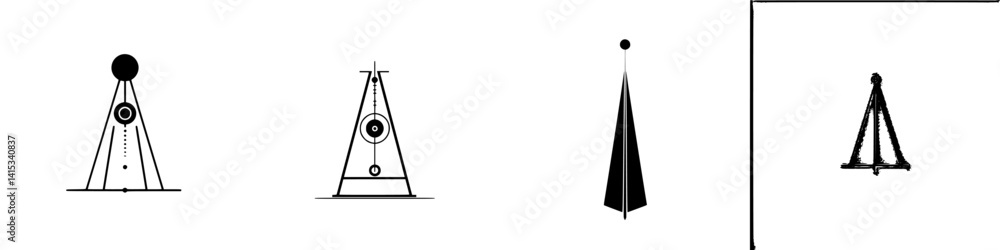 Aufkleber vector illustration of various drawing tools highlighting precision and design aspects in technical 