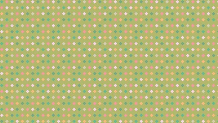 Soft pastel diamond pattern on a muted green background