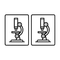 Microscope vector illustration icon depicting scientific tools for research and education