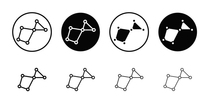 Lyra Constellation icon Black and white outline vector