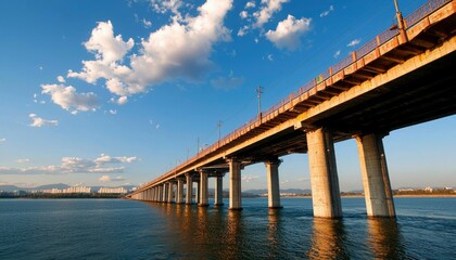Concrete Bridge over Water