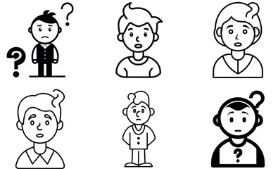 Confused and Questioning Cartoon Characters