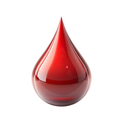 Real human blood isolated on a transparent background