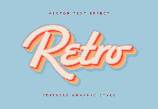 Layered Retro Text Effect Mockup