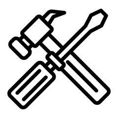 hammer ane screwdriver icon