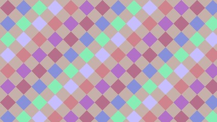 Geometric pattern of colorful rhombuses on a light beige background