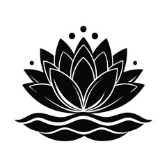 Elegant Water Lily Icon with Soft Petal Design