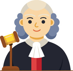 Judge with gavel