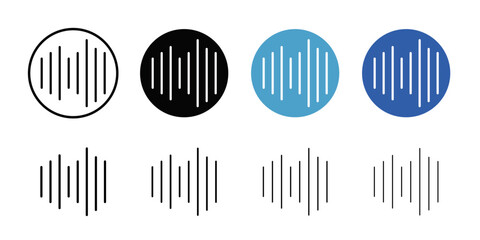 Sound Wave Icon Black and white outline vector
