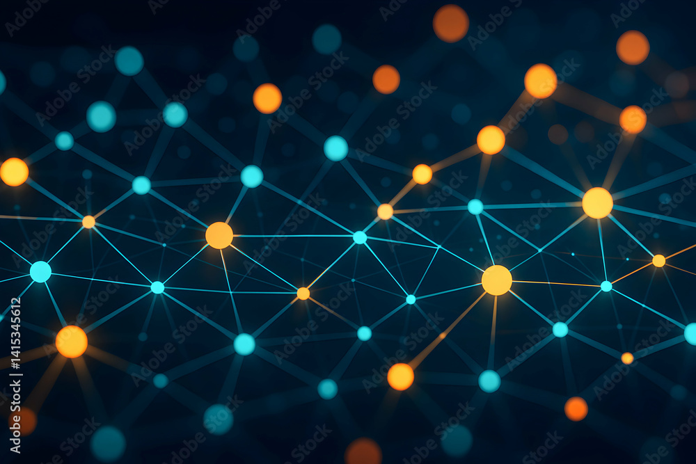 Poster abstract network connection concept visualized.