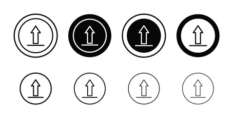 Upload Icon Black and white outline vector