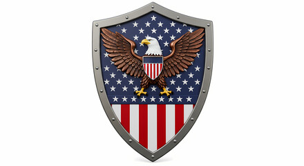 american shield with american flag
