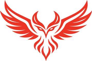 Tattoo Inspired Phoenix Head Outline Vector