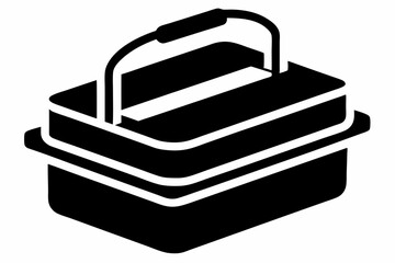 Bento Lunch Box Silhouette Vector Illustration