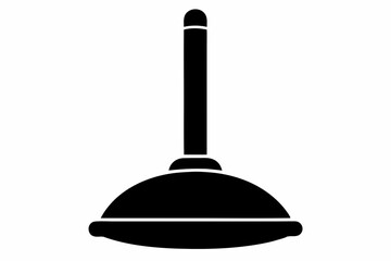 Plunger With Handle Silhouette Vector Illustration