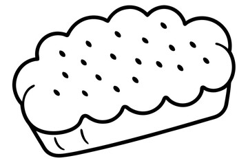 Sponge Line Art Vector Illustration With White Background