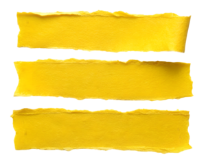 ripped paper torn edges strips isolated on a transparent background 