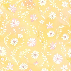 cute yellow pattern background