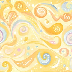 Fototapeta premium cute yellow pattern background
