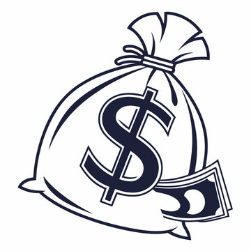 recommend clip art: Sack Of Money Vector Illustration For Finance Business And Investment Concept