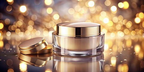 Minimalist Luxury Beauty Product Close-Up: Elegant Cosmetic Packaging Detail